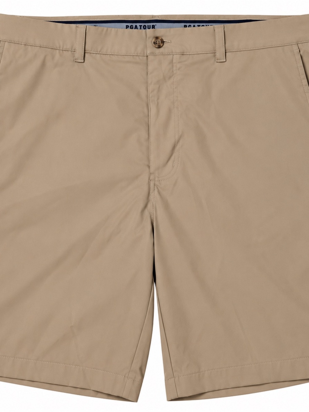 PGA Tour Men’s Flat Front Khaki Performance Shorts